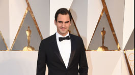 Tenista Roger Federer prichádza na vyhlásenie Oscarov.
