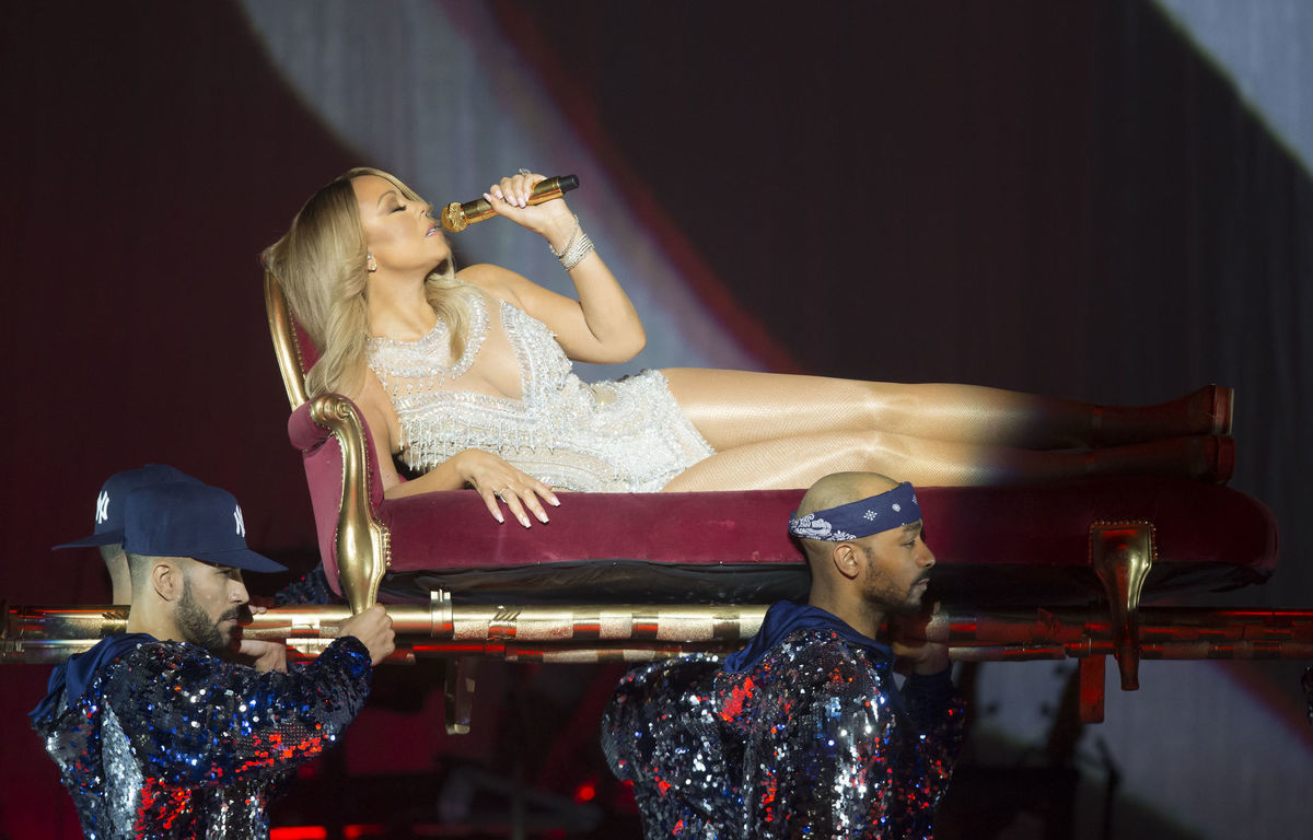 Mariah Carey počas vystúpenia v Glasgowe.