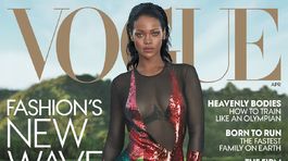 Speváčka Rihanna na titulnej strane magazínu Vogue. 