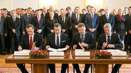 Lídri štyroch politických strán podpísali koaličnú dohodu