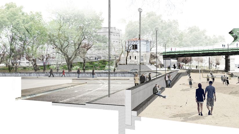 Vizualizácia Fajnorovho nábrežia, pohľad k...