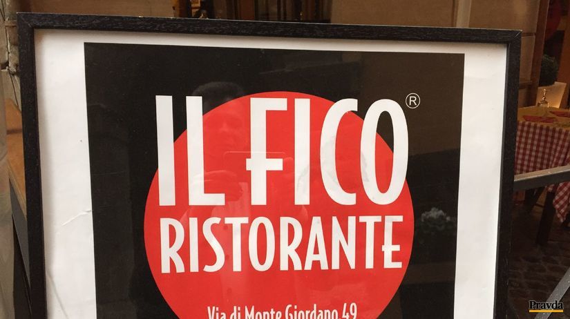 reštaurácia il fico, Rím, sklo, výklad