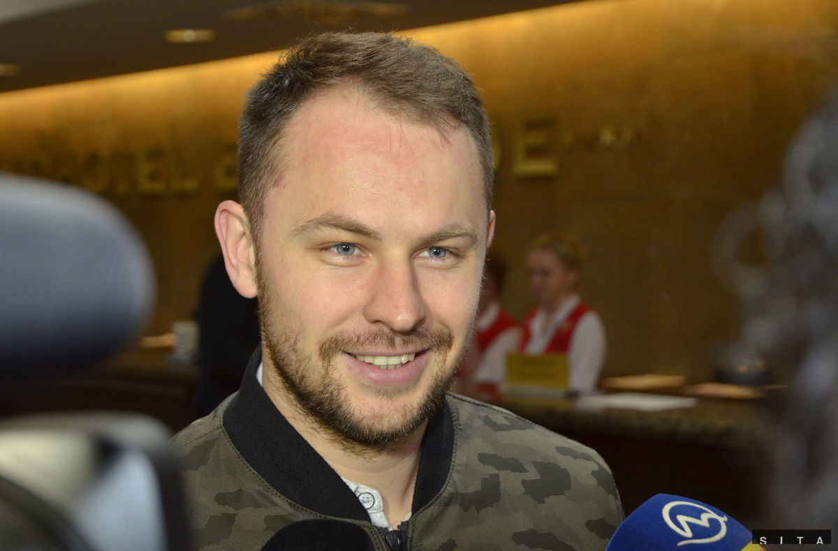 Július Hudáček na reprezentačnom zraze.