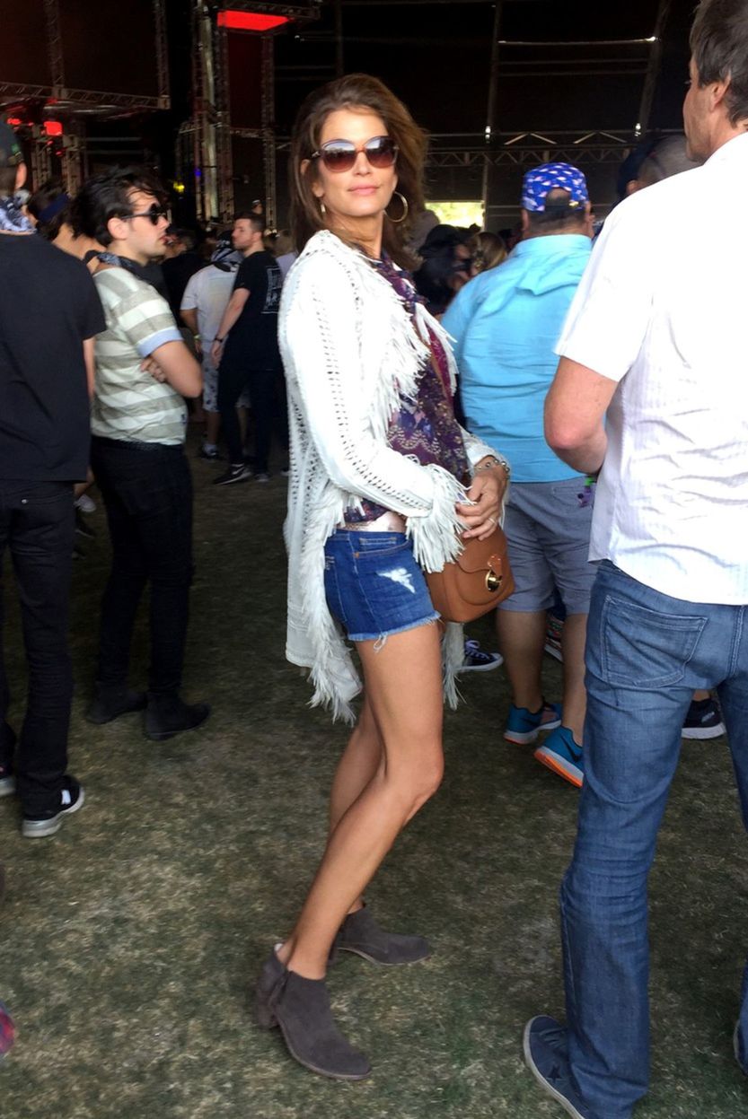 Cindy Crawford na festivale Coachella.