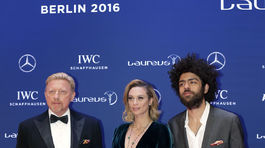 Boris Becker, jeho manželka Lilly Becker a tenistov syn z predchádzajúceho vzťahu Noah Becker