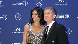 Bývalý pretekár David Coulthard a jeho manželka Karen Minier.