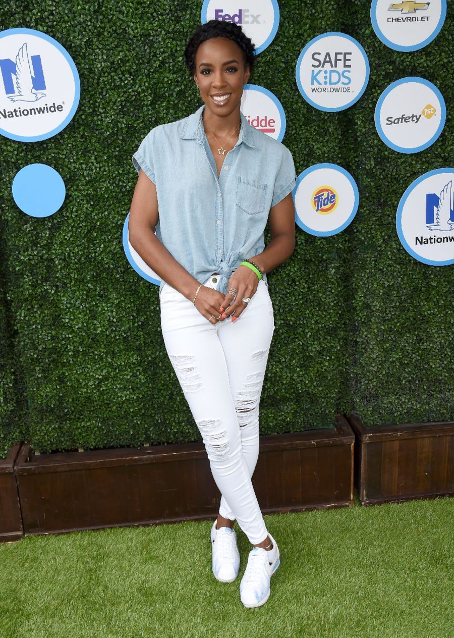 Kelly Rowland počas charitatívnej akcie Safe...