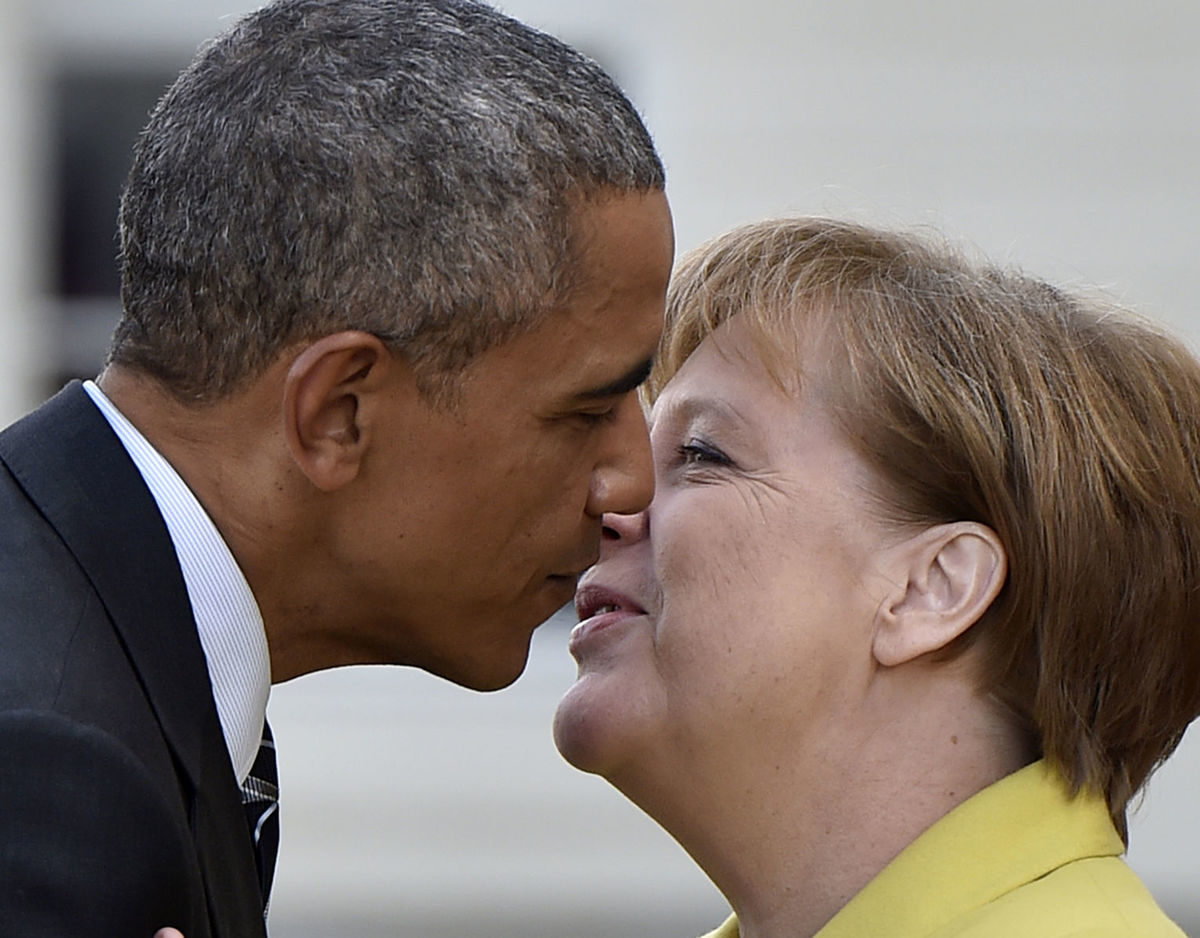 Angela Mereklová, Barack Obama, Nemecko, bozk