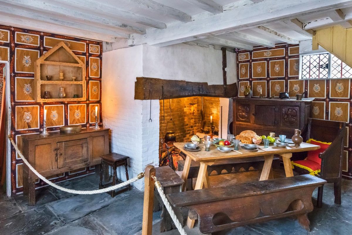 Kuchyňa v Shakespearovom dome v jeho ronom...