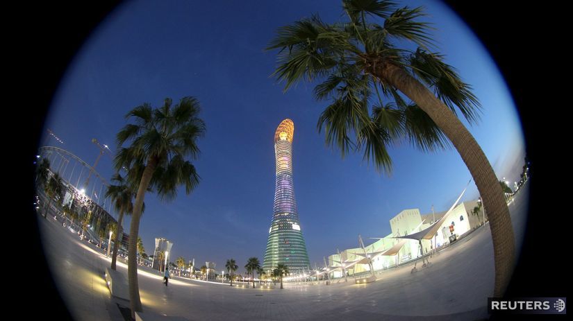Mrakodrap Aspire Tower v katarskej Dauhe.