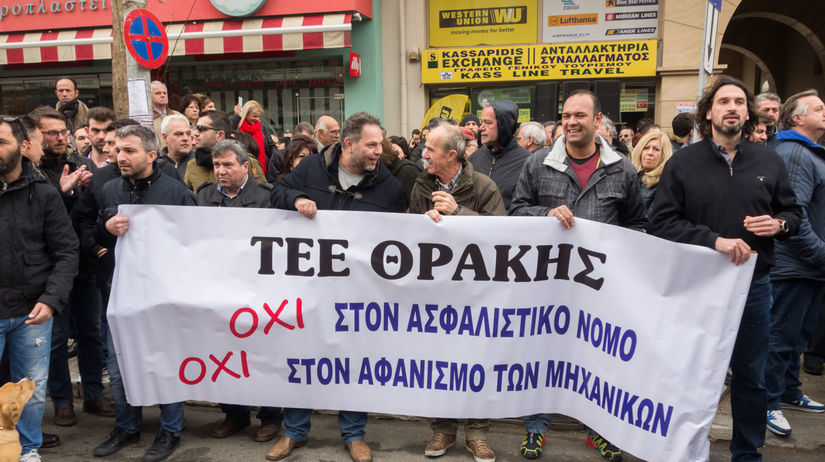 grécko, protest