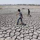 India, vysušená zem, praskliny, pukliny, sucho, horúčava, leto