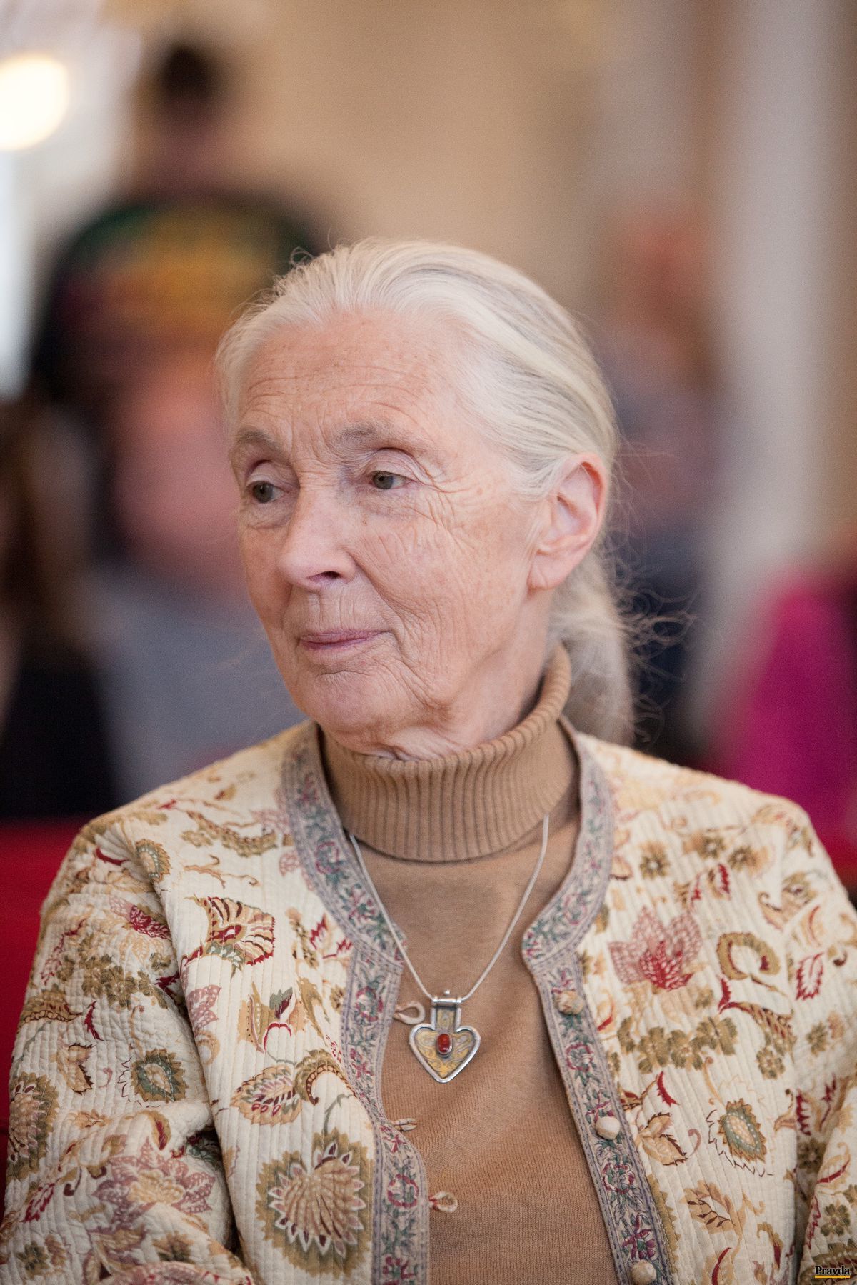 Jane Goodallová počas návštevy v Bratislave.