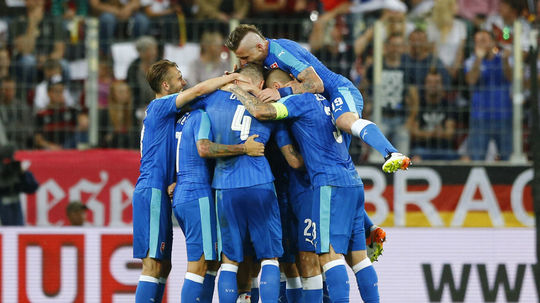 Slovensko, radosť, futbalisti