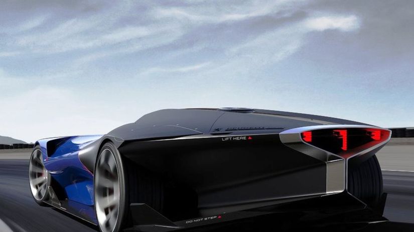 Štúdiu poháňa benzínový motor s výkonom 199 kW...