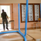 škola, lavica, učebňa, stolička