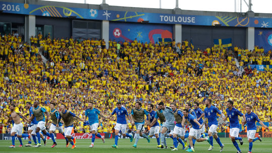 Taliansko, Euro 2016, futbal, radosť