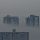 Čile, smog, znečistenie, hmla, opar, mesto, bytovky, Santiago de Chile,