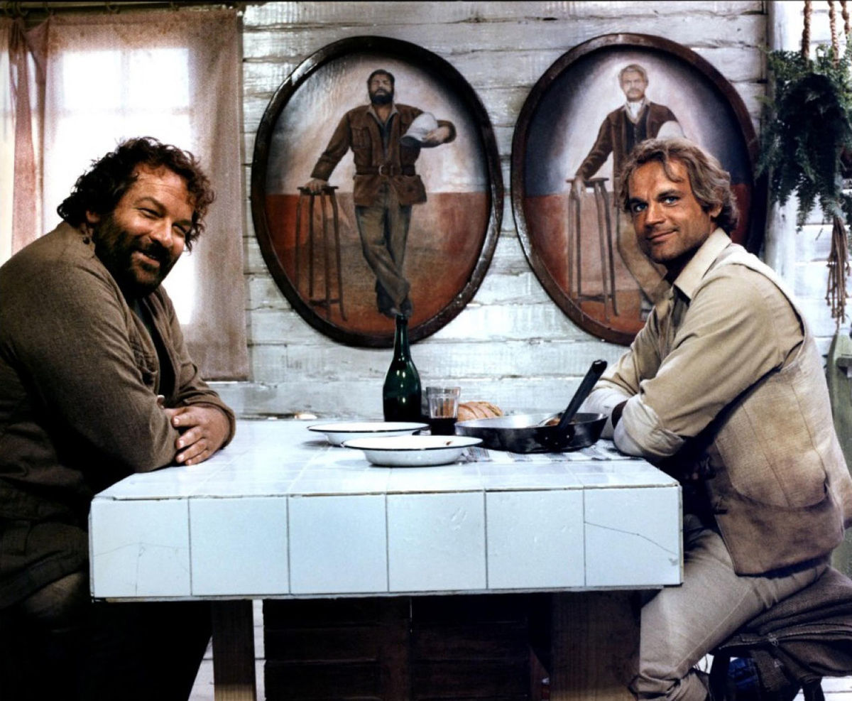Bud Spencer a Terence Hill vo filme Hrochy v...