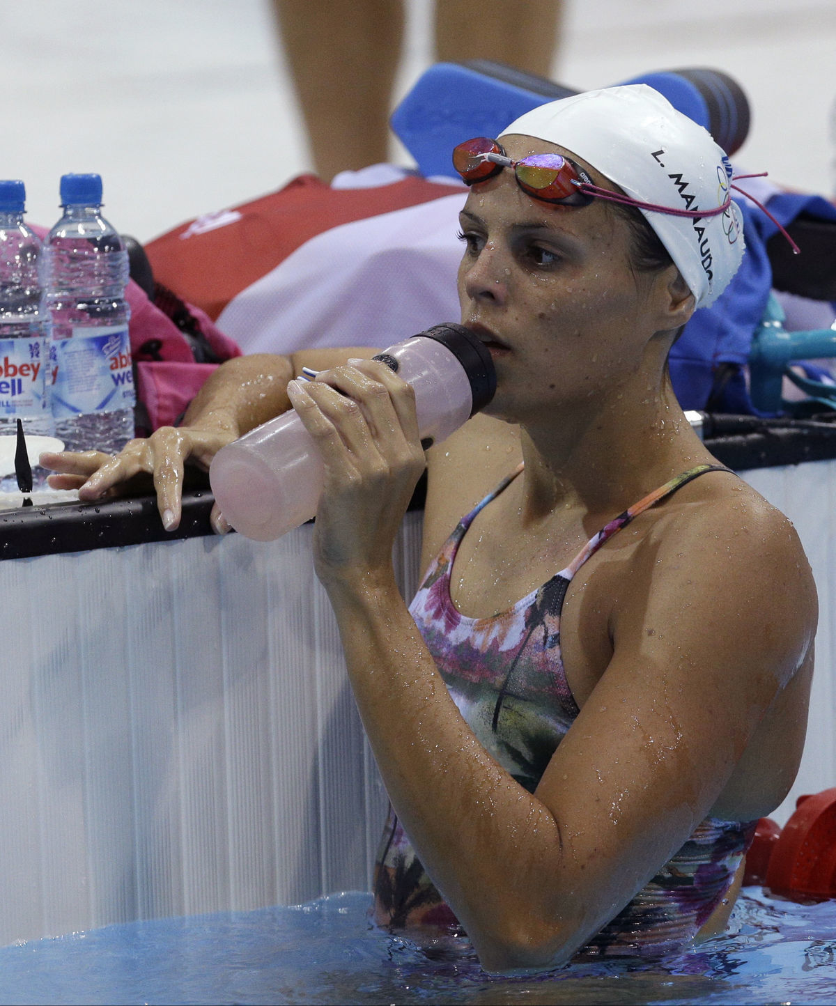 Plavkyňa Laure Manaudou na archívnom zábere z...