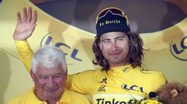 Sagan telefón veľmi nepoužíva, ale slovenské vlajky popri trati vníma