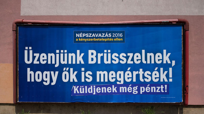 maďarsko, maďarský bilboard, maďarské referendum,