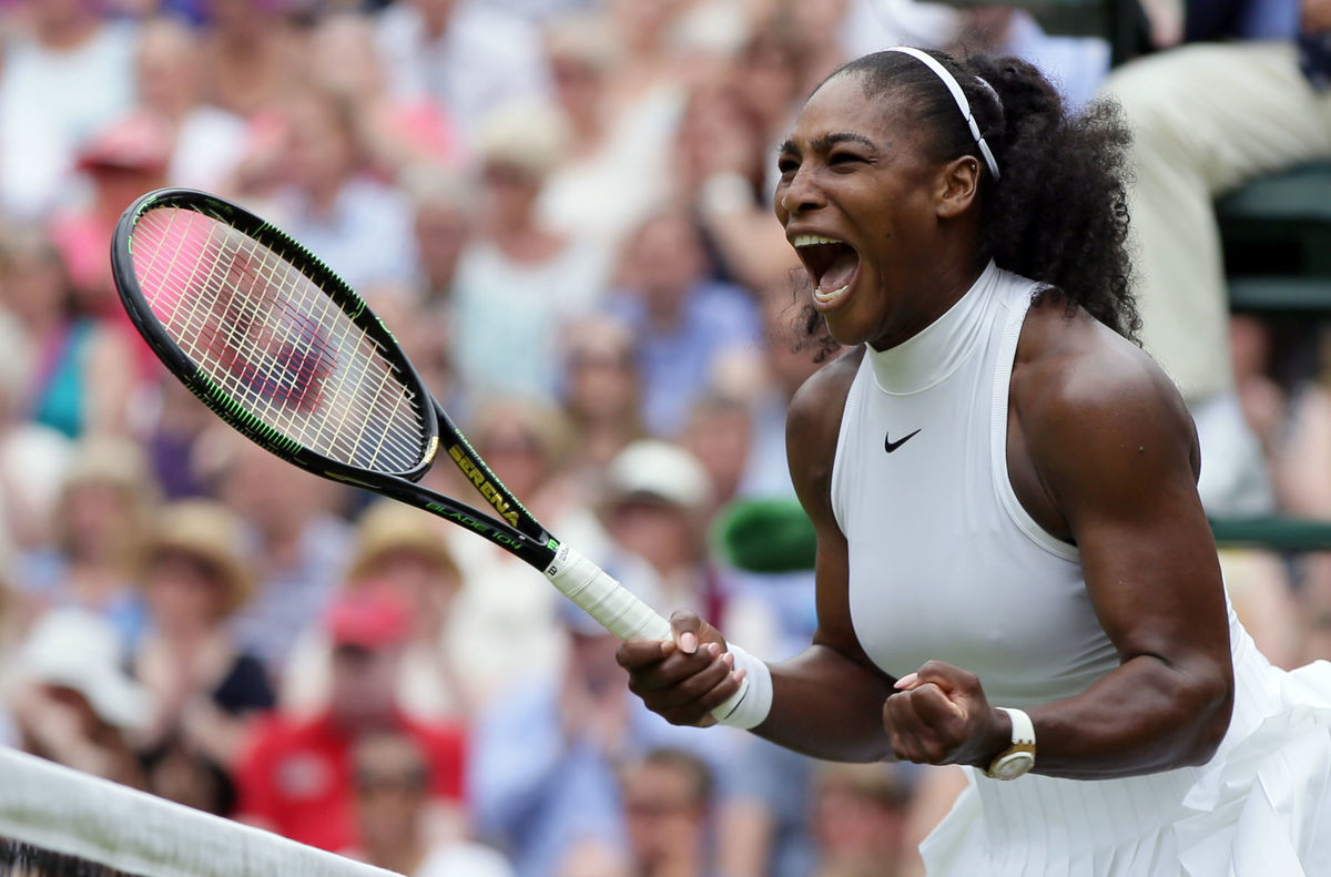 Serena Williamsová vo finále Wimbledonu.