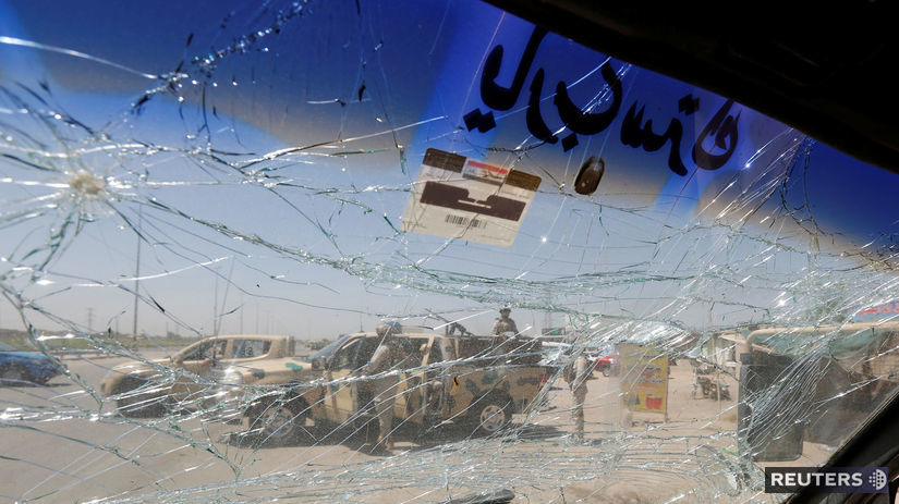 Irak, Bagdad, auto, čelné sklo