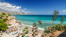 Španielsko, more, Andalúzia, leto, letná dovolenka pri mori, pláž, turisti,