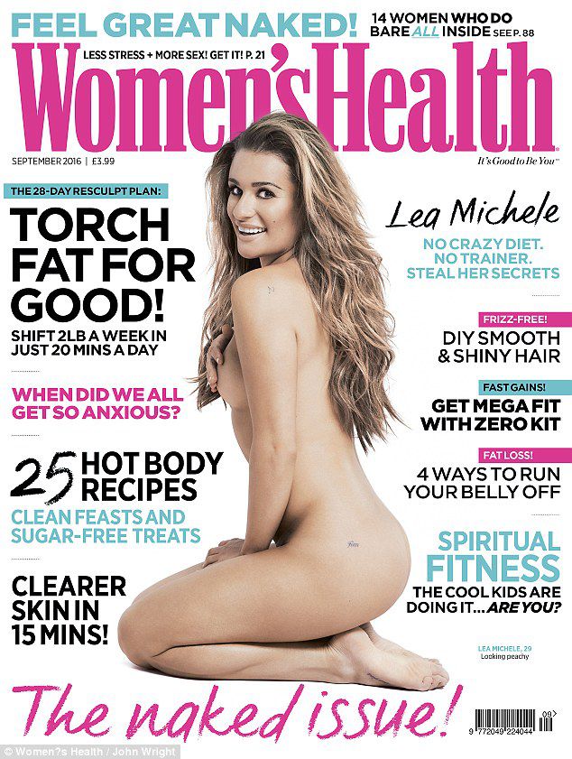 Lea Michele na titulke magazínu Women’s Health.