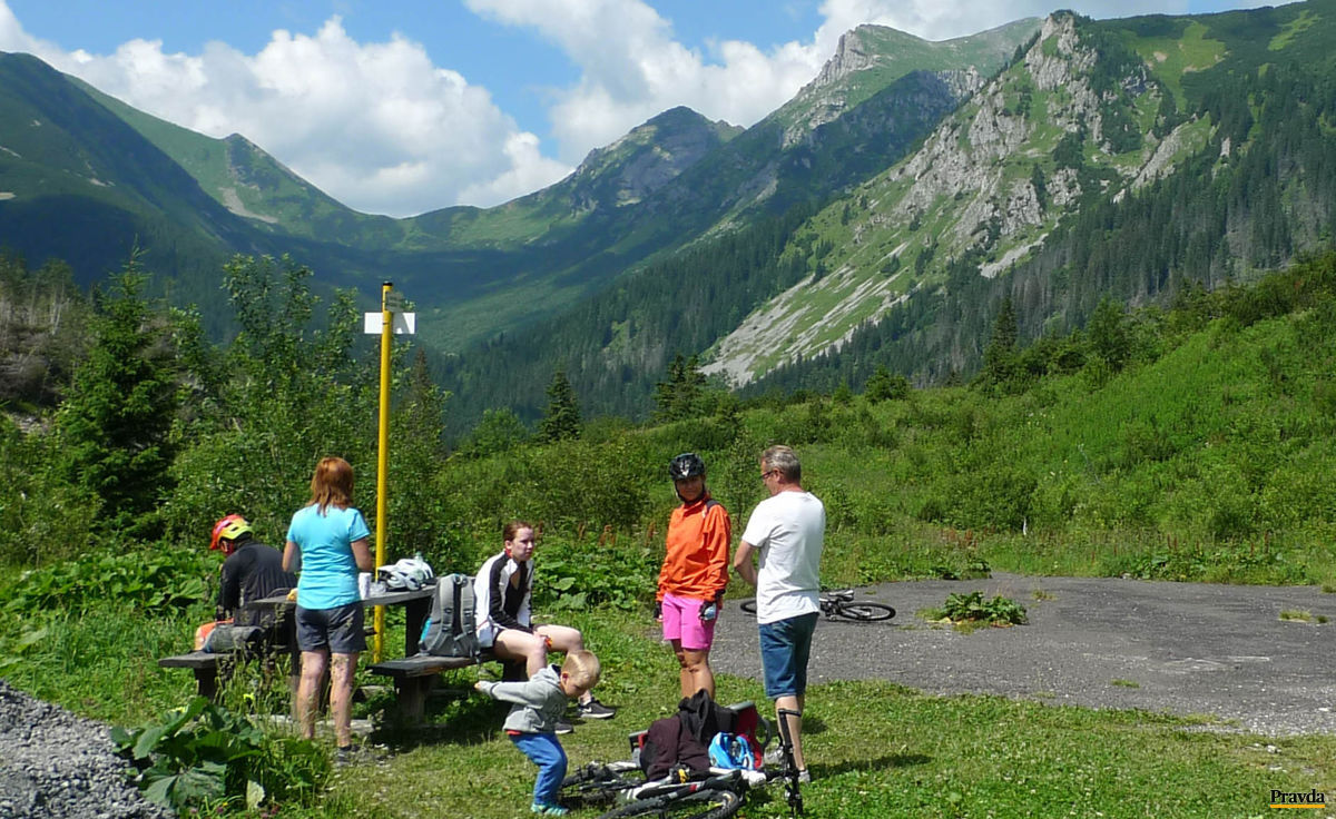 Tichá dolina, cykloturistika, vysoké tatry, turista, dovolenka, hory, turisti,