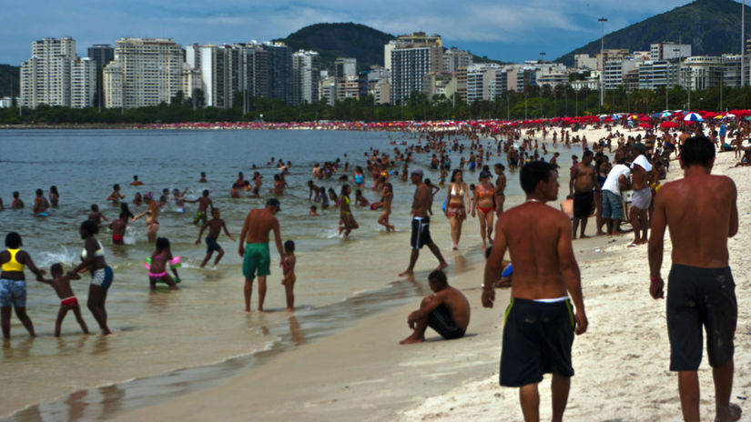 Rio de Janeiro, Brazília, pláž, more