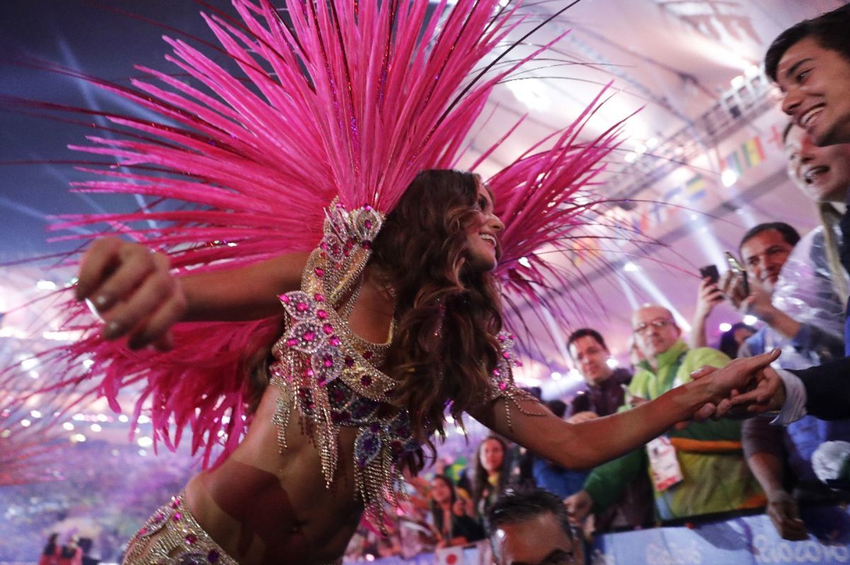 Izabel Goulart na štadióne Maracana.
