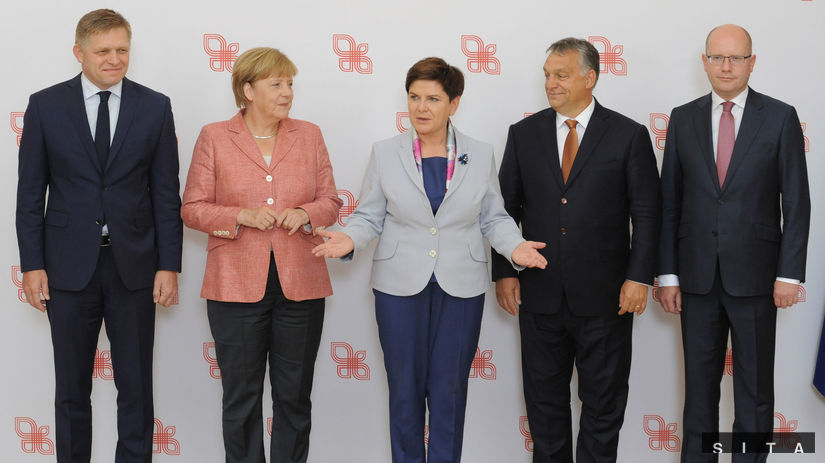Fico, Merkelová, Szydlová, Sobotka, Orbán,