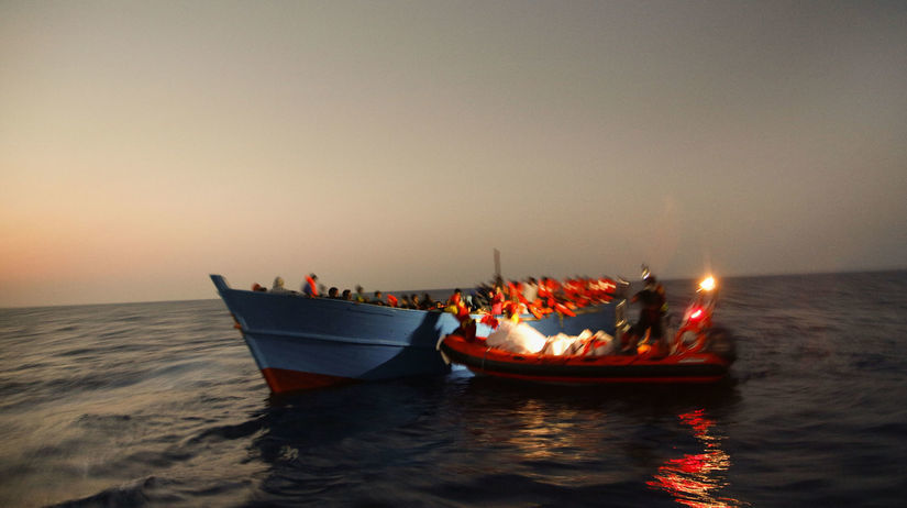 utečenci, loď