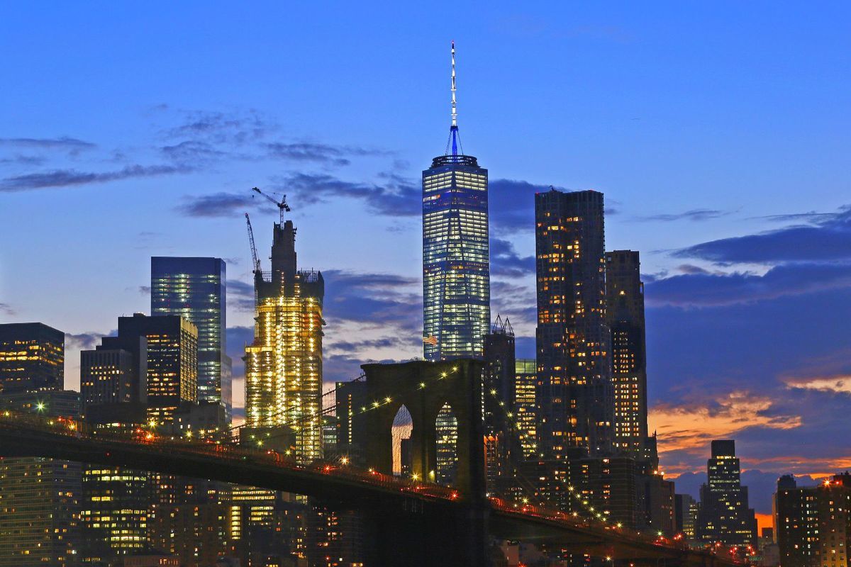 Manhattan, New York, Downtown, mrakodrapy, One World Trade Center