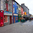 Galway, Írsko, mesto, ulica, farebné domy