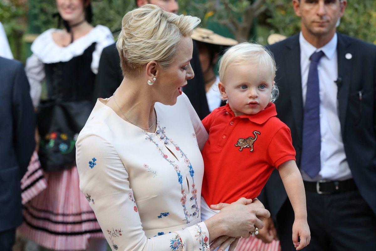 Princezná Charlene so synom Jacquesom počas...