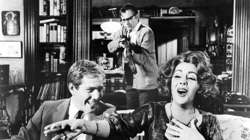 George Segal, Richard Burton a Elizabeth...