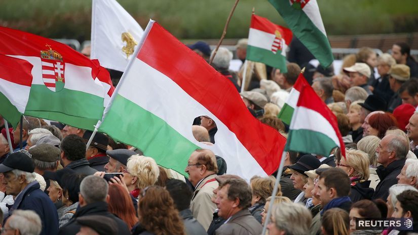 maďarsko, protest, demonštrácia, 60.výročie...
