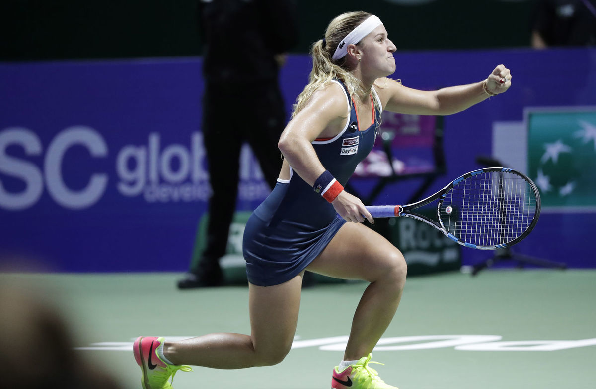 Dominika Cibulková v zápase proti Simone...