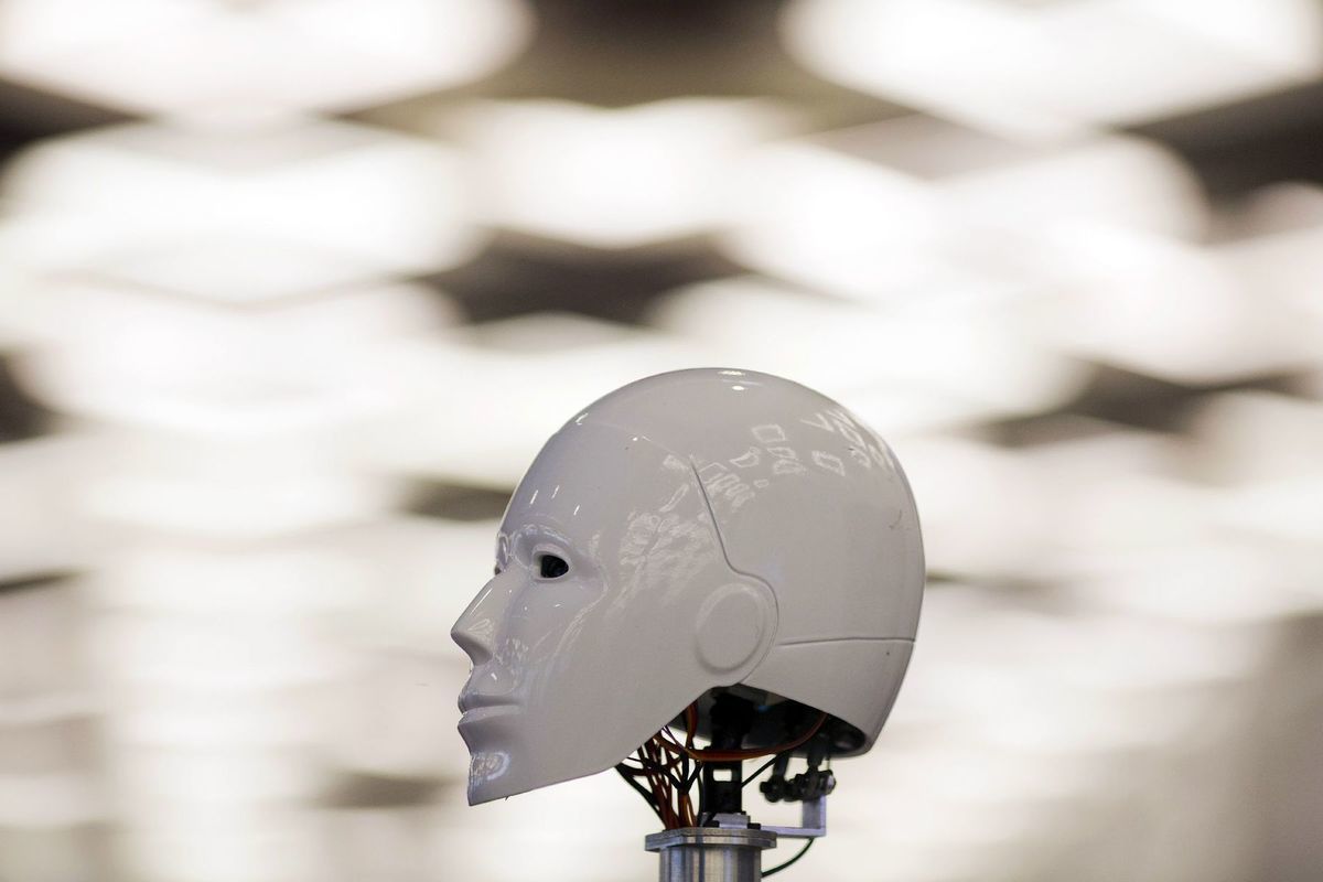 robot, hlava, technika, humanoid