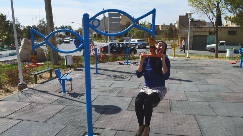 V Iráne sú na ulici takéto fitneszariadenia.