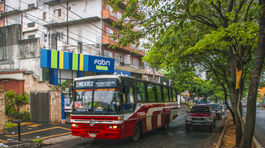 Paraguaj, mesto, autobus, Asunción
