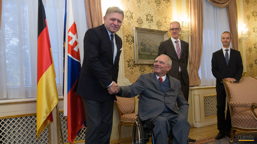 Nemecký minister financií Wolfgang Schäuble...