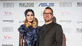 Miss Slovensko 2016 Kristína Činčurová a návrhár Fero Mikloško. 