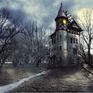 strašidelný dom, duchovia, temný, zámok, halloween, hrozivý, desivý,