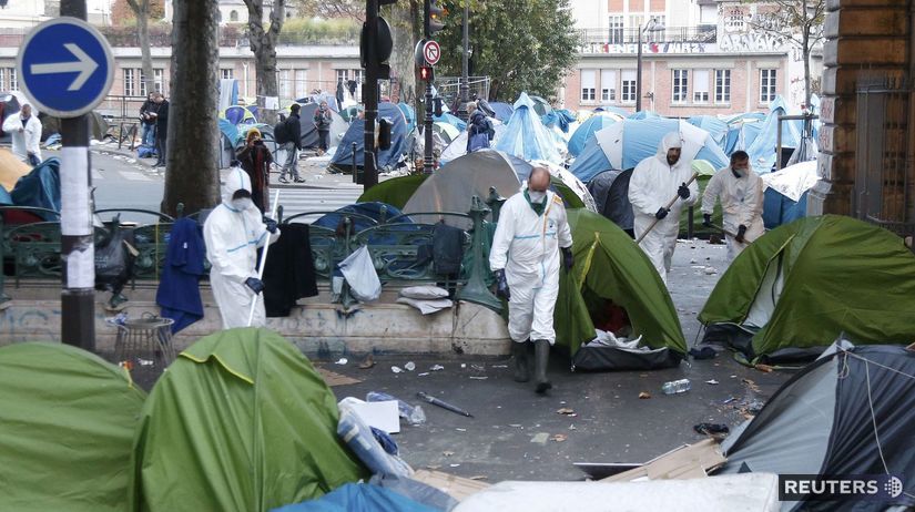 paríž, tábot, utečenci