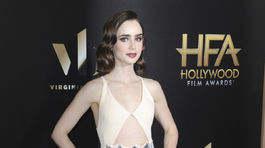 Herečka Lily Collins.