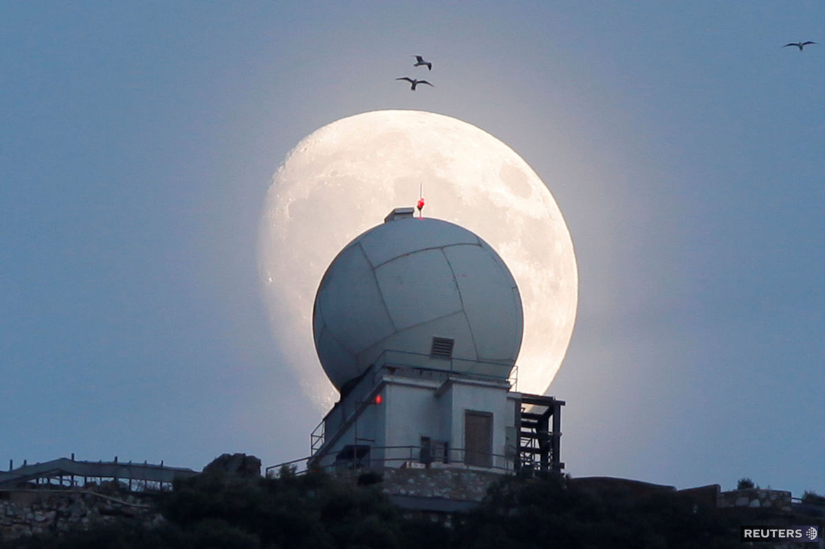 Supermesiac, noc, mesiac, spln, Gibraltar